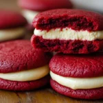Cream Cheese Filled Red Velvet Cookies