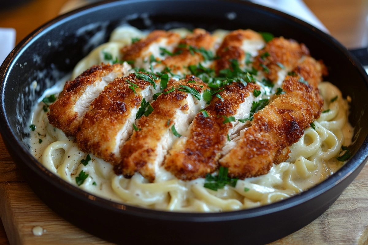 Crispy Chicken Alfredo