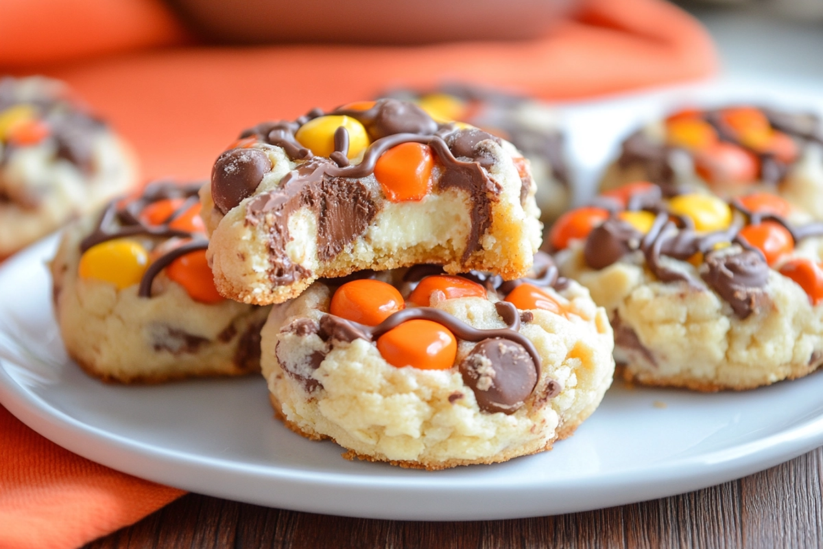 Gooey Reese’s Cheesecake Cookies