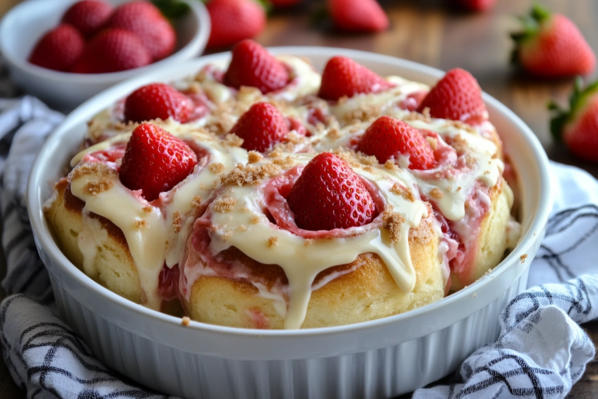 Strawberry Cheesecake Cinnabon Rolls