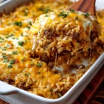 French Onion Ground Beef And Rice Casserole