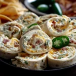 Jalapeno Popper Cream Cheese Pinwheels With Tortillas