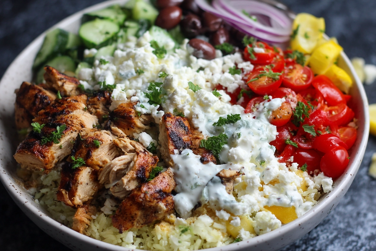 Low Carb Greek Chicken Bowls