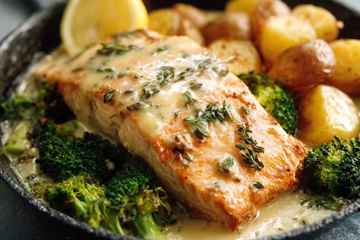 Baked Salmon With Amazing Lemon Sauce