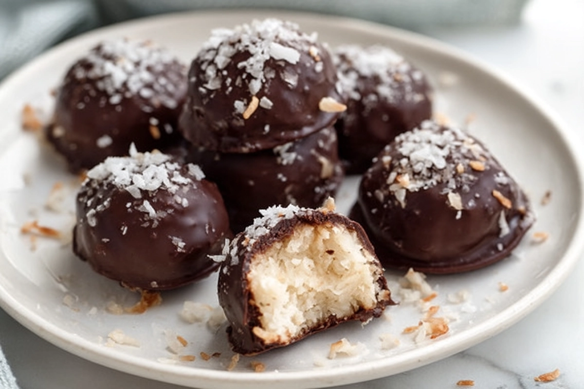 Dark Chocolate Coconut Bites