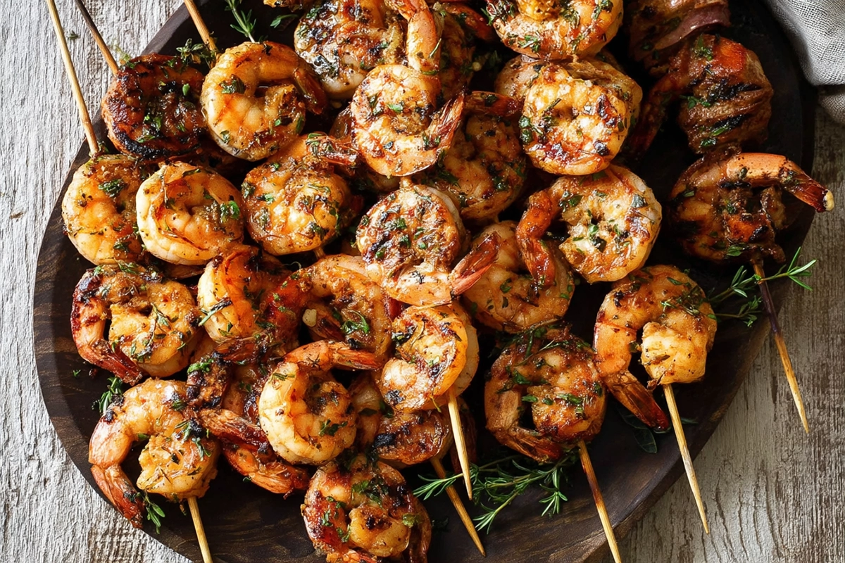 Sausage Grilled Shrimp Kabob