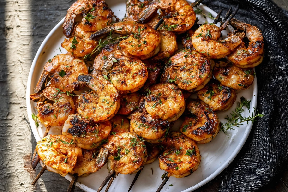 Sausage Grilled Shrimp Kabobs