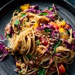 Spicy Peanut Soba Noodle Salad