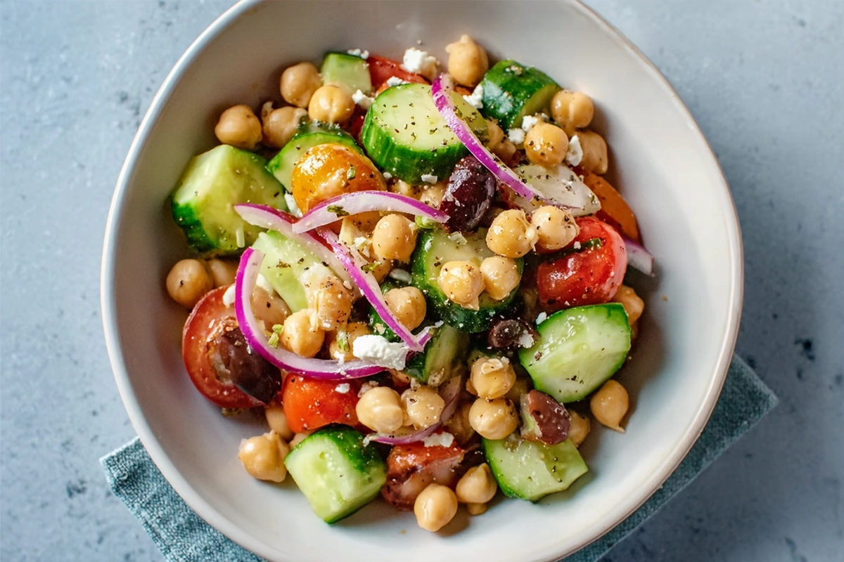 Zesty and Easy: Your New Favorite Greek Garbanzo Bean Salad 4 Greek Bean Salad