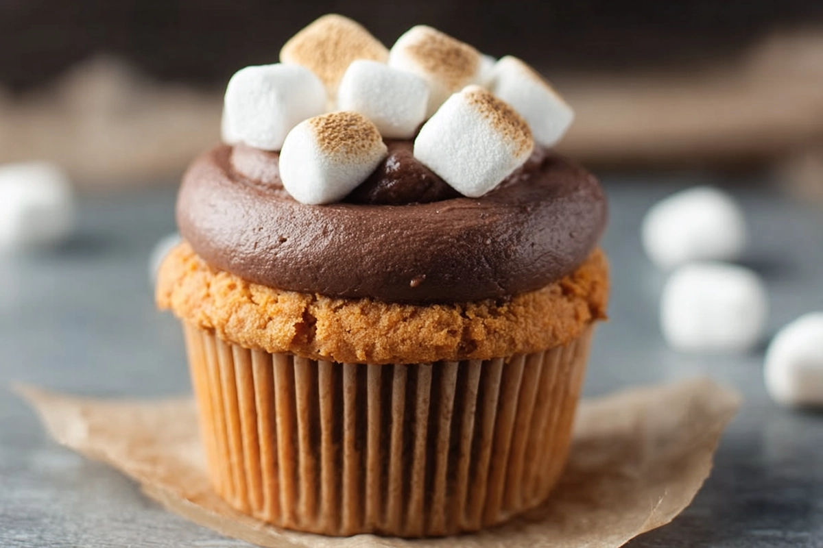 Cinnamon Graham Smore Cupcakes