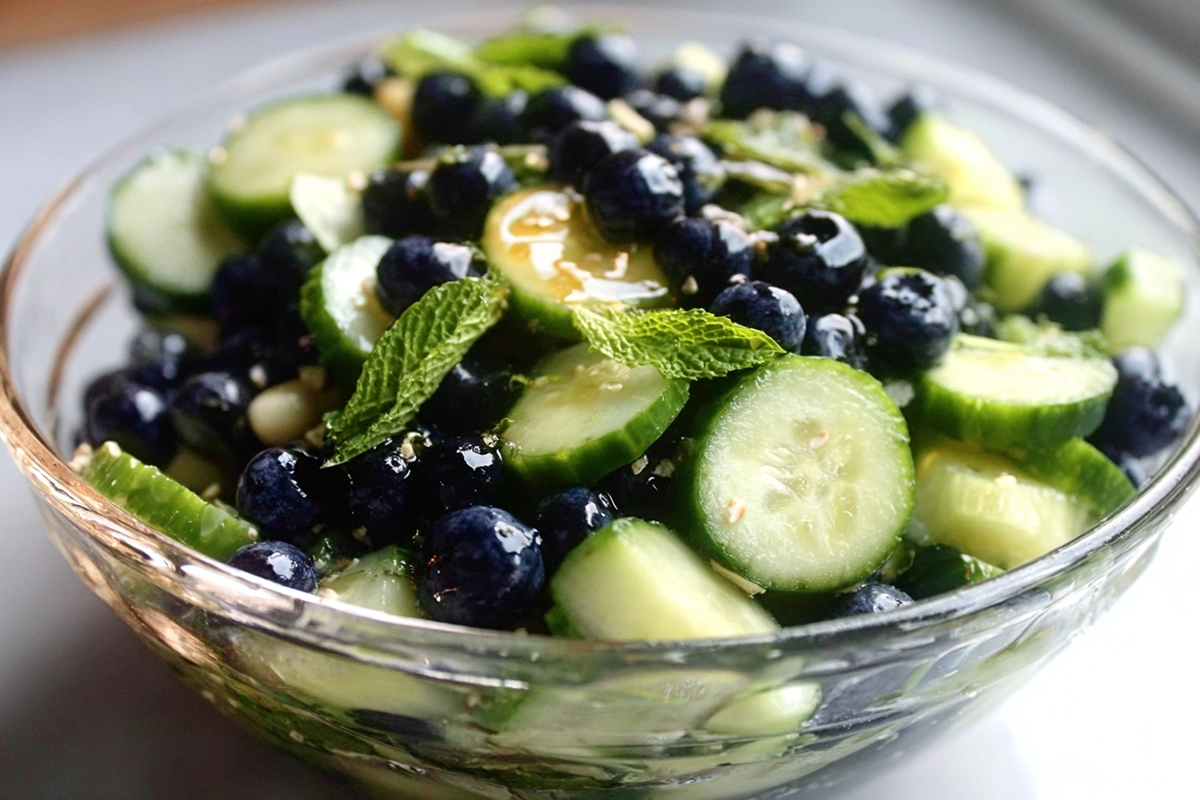 Cucumber Salad With Blueberries