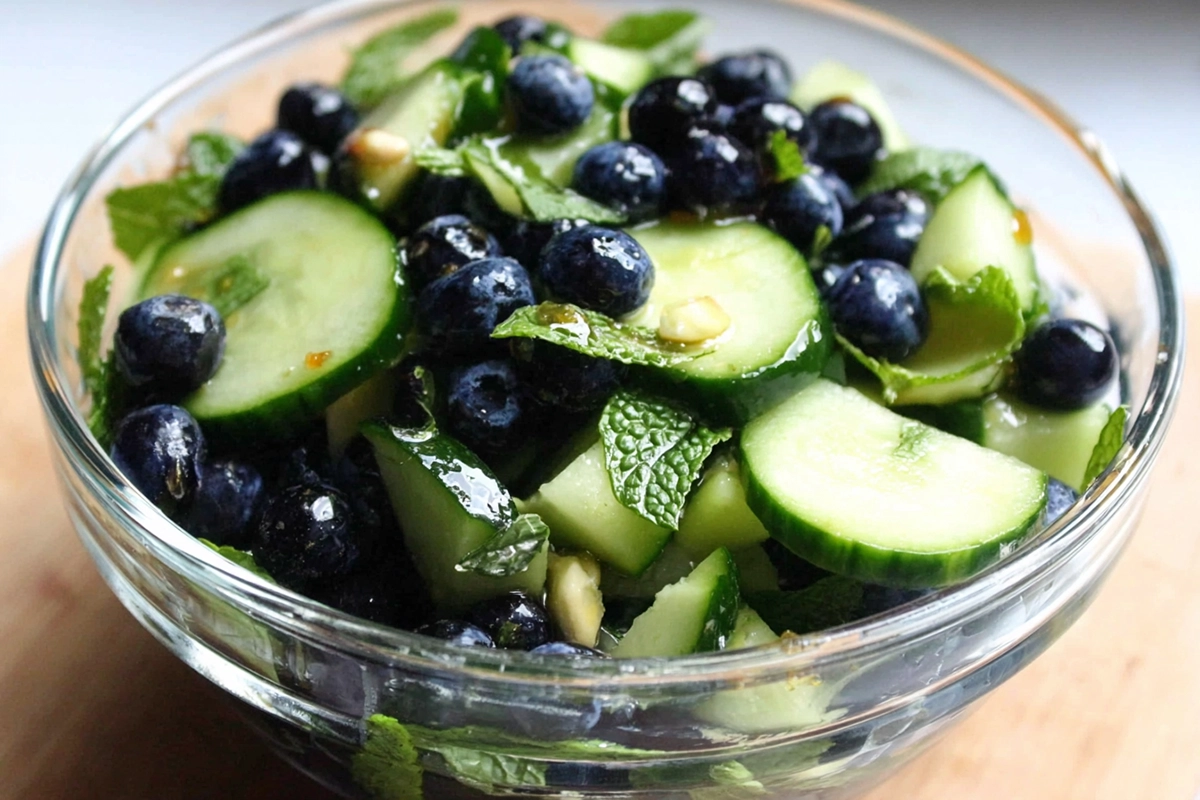 Cool, Crisp, and Bursting with Flavor: Cucumber Blueberry Salad 4 Cucumber Salad With Blueberri