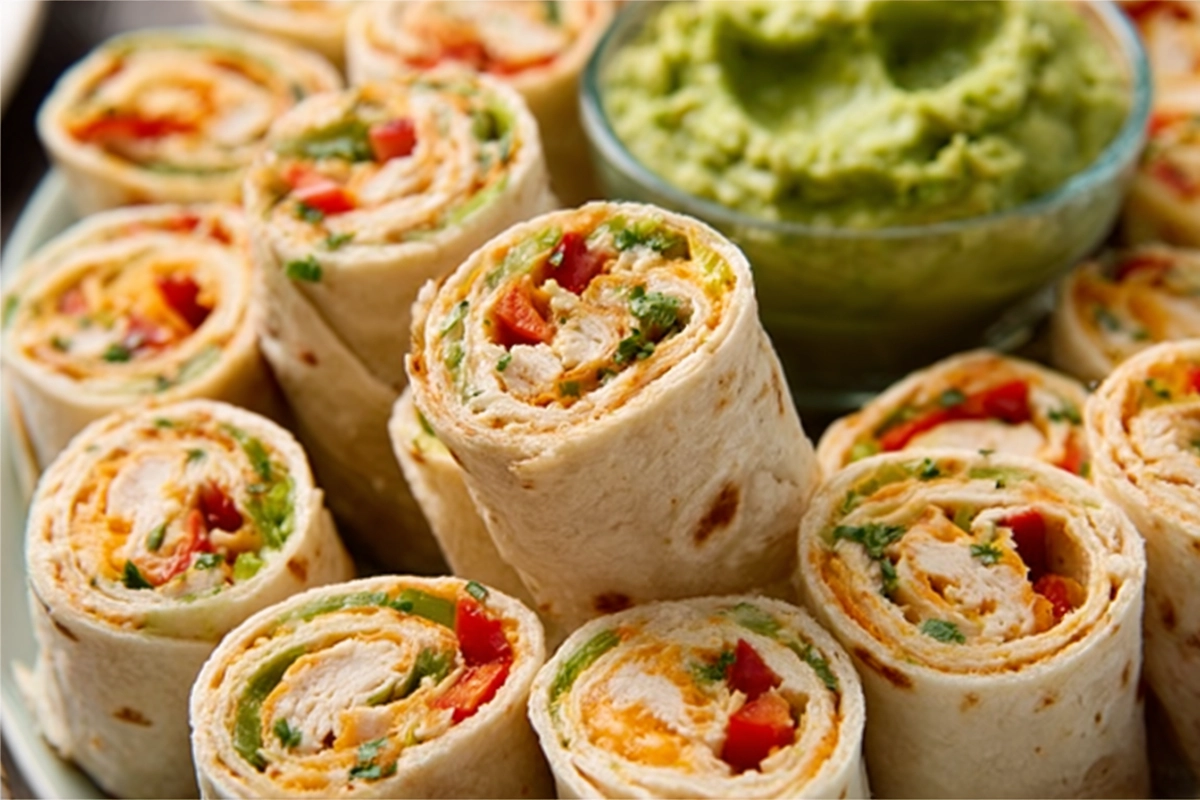 Easy Chicken Taco Pinwheels