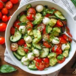Tomato Cucumber Mozzarella Salad