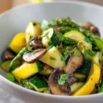 asparagus with zucchini and squash