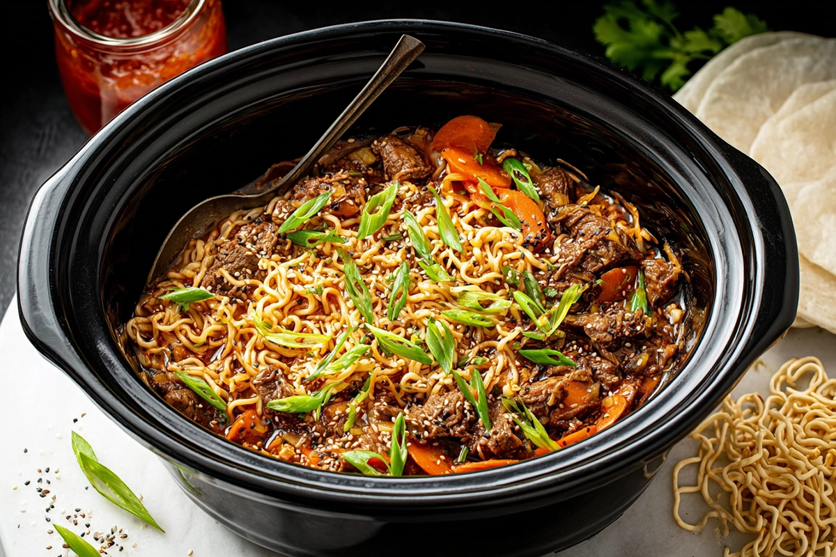 slow cooker ramen noodles