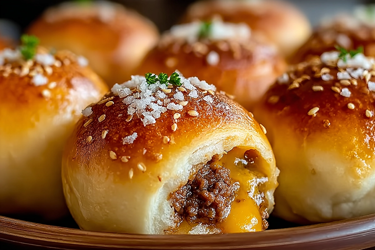 Garlic Parmesan Cheeseburger Bombs: Your New Favorite Party Appetizer 4 Garlic Parmesan Cheeseburger Bombs Recip