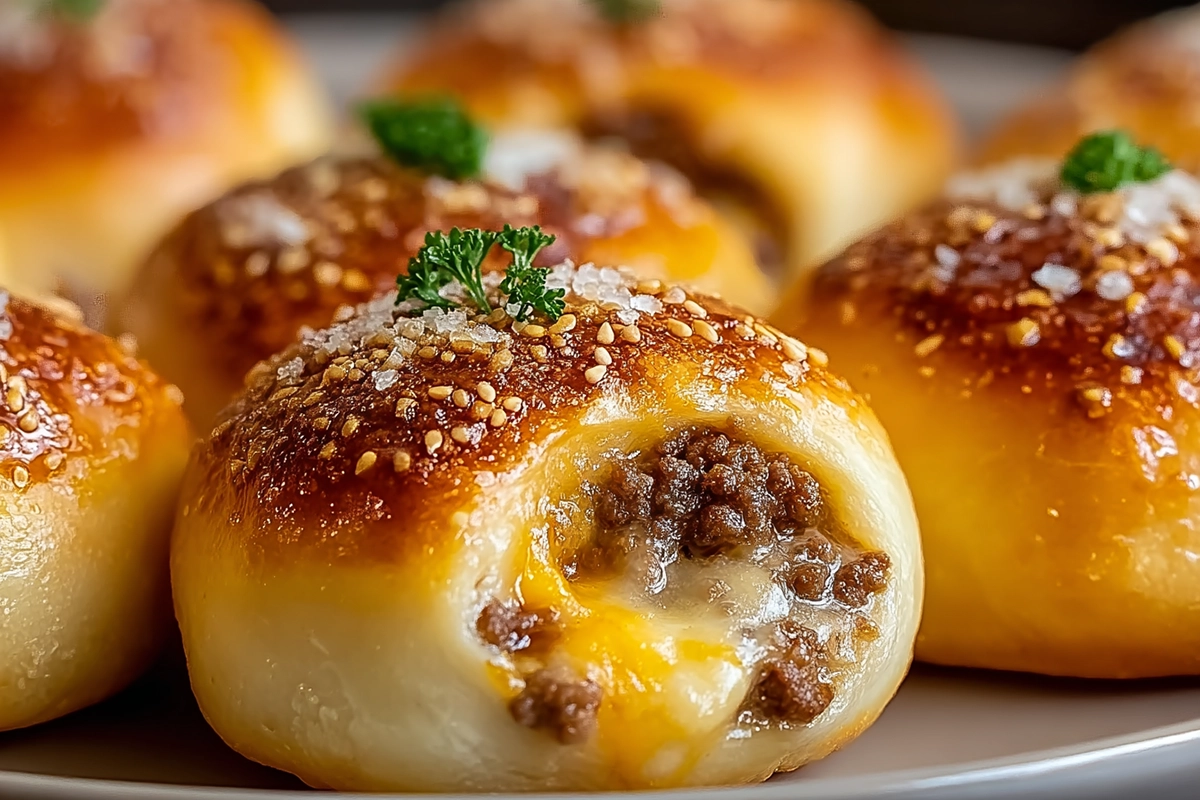 Garlic Parmesan Cheeseburger Bombs