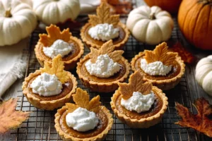 Mini Pumpkin Pies with Maple Glaze