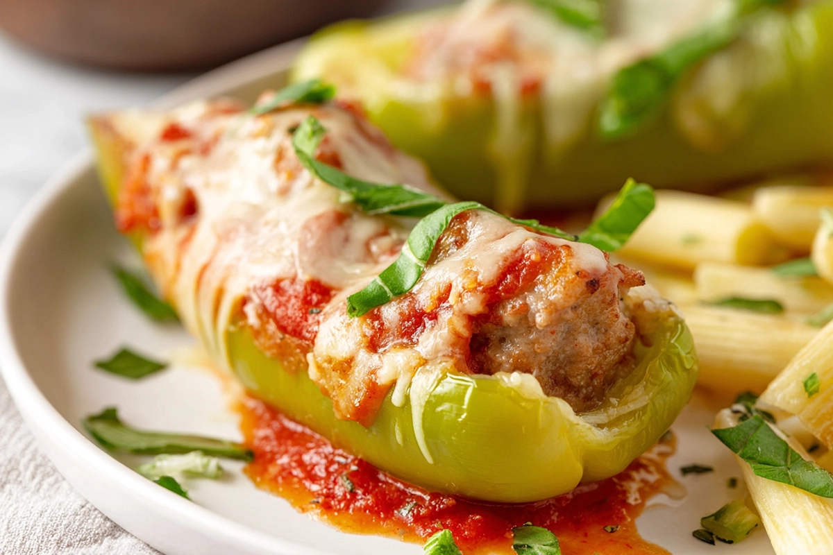 Sausage Stuffed Banana Peppers