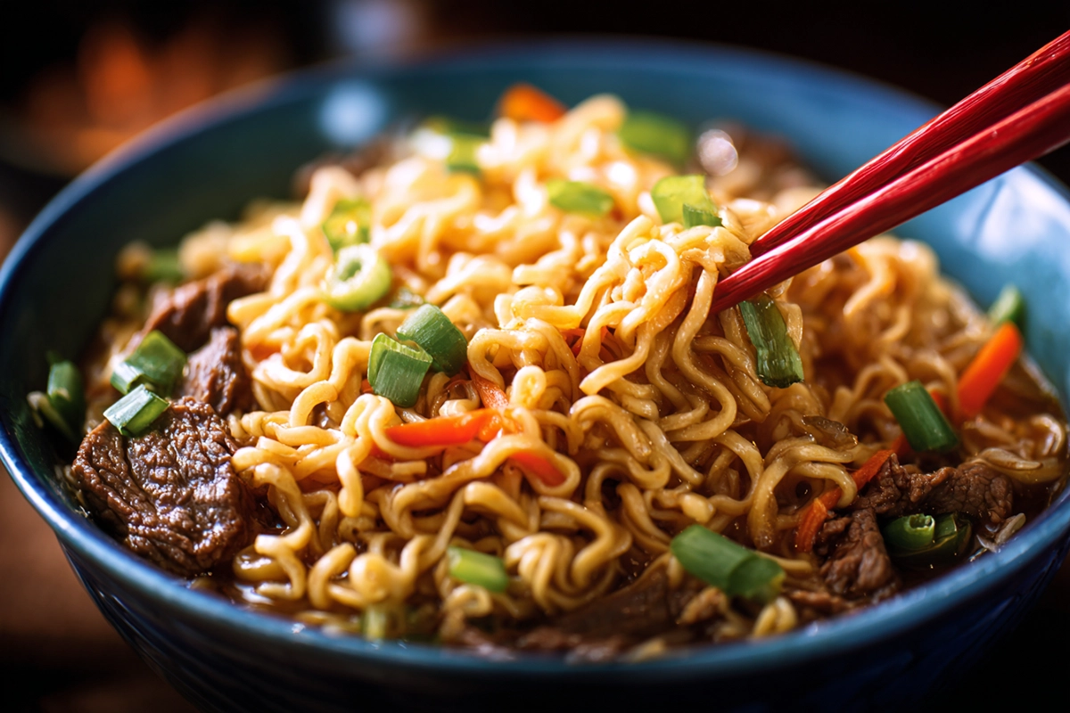 Slow Cooker Beef Ramen No