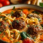 Creamy Italian Meatball Soup