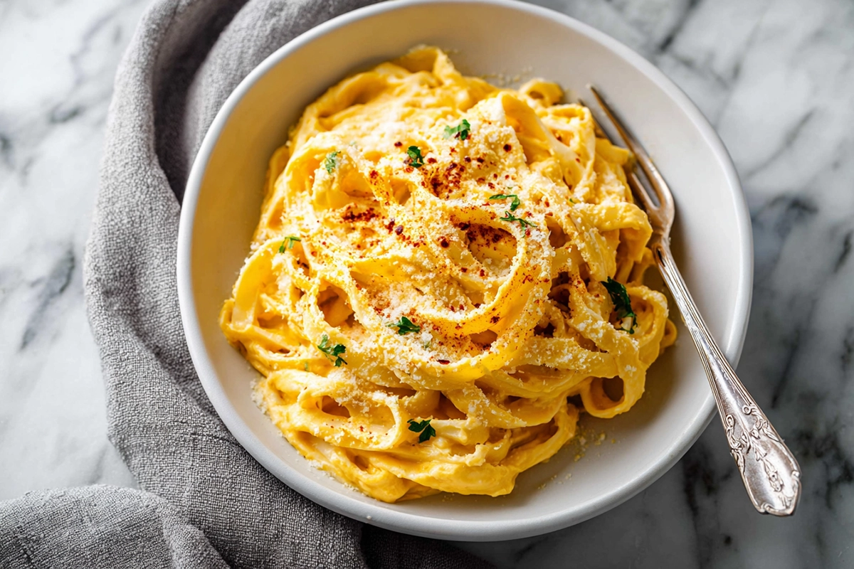 Easy Creamy Pumpkin Alfredo Past