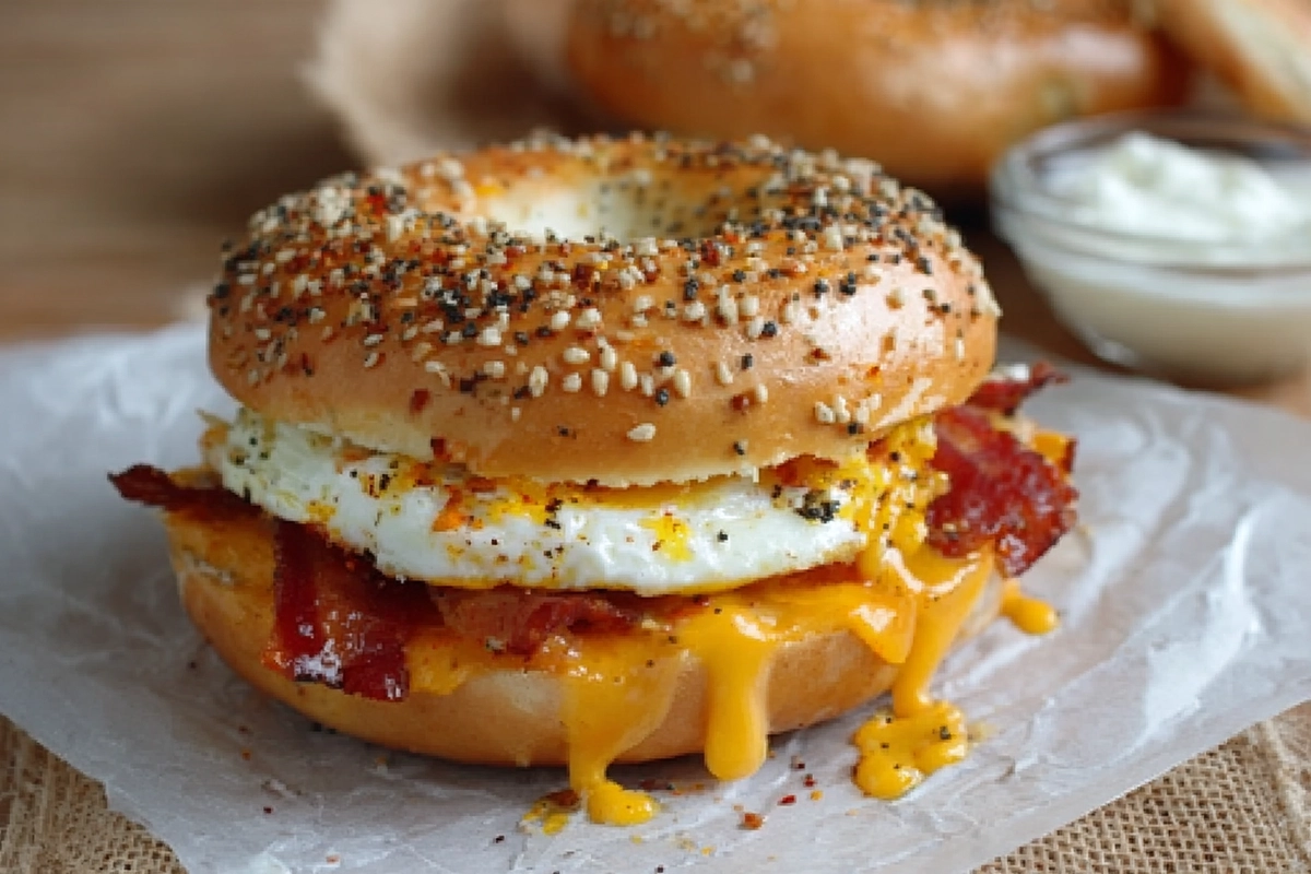 Everything Bagel Breakfast Sandwich