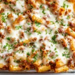 baked rigatoni with meat sauce