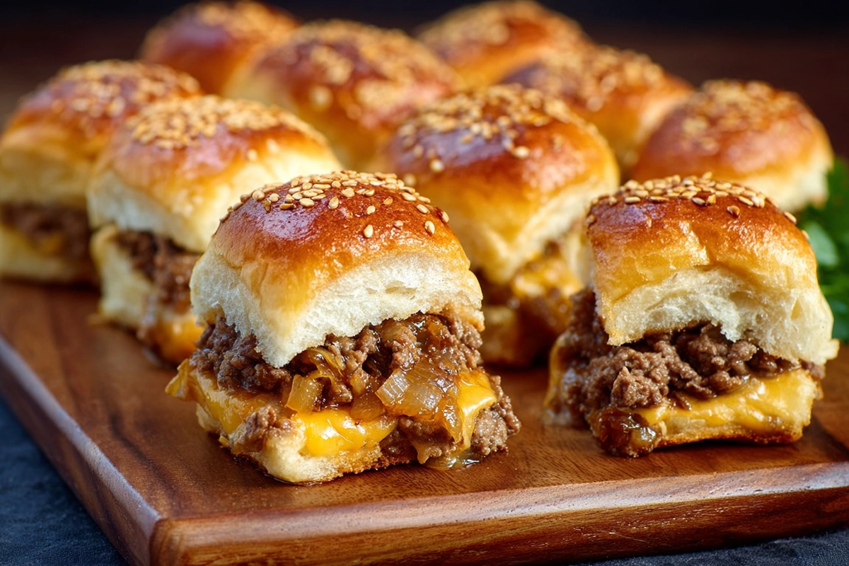 Cheeseburger Sliders with Hawaiian Rolls