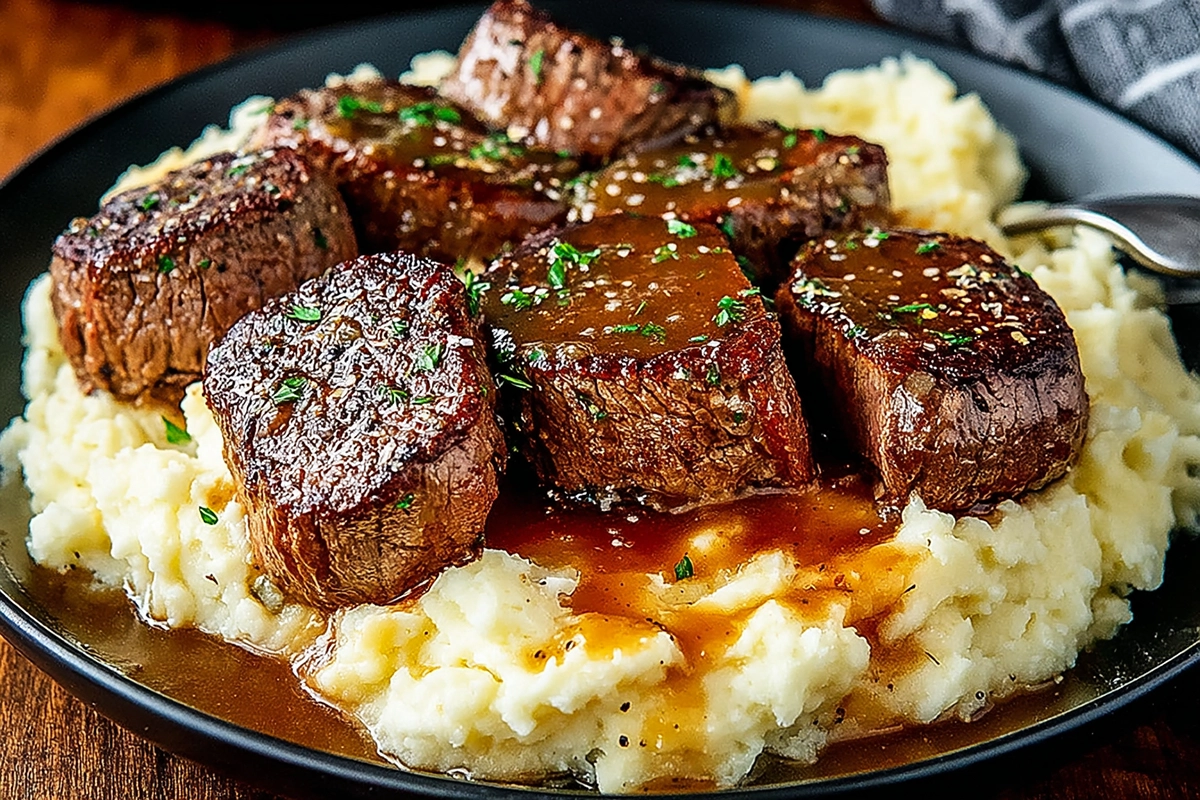 Garlic Butter Steak Bites and Mash: A Comfort Food Classic Made Easy 4 Garlic Butter Steak Bites