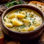 Cheddar Garlic Herb Potato Soup