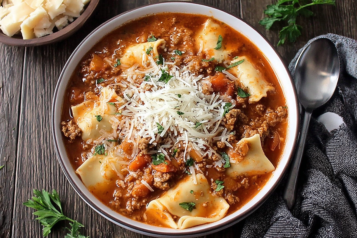 Lasagna Soup No Ricotta