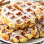 Mini Cinnamon Roll Waffles