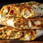 Cheesy Garlic Chicken Wraps