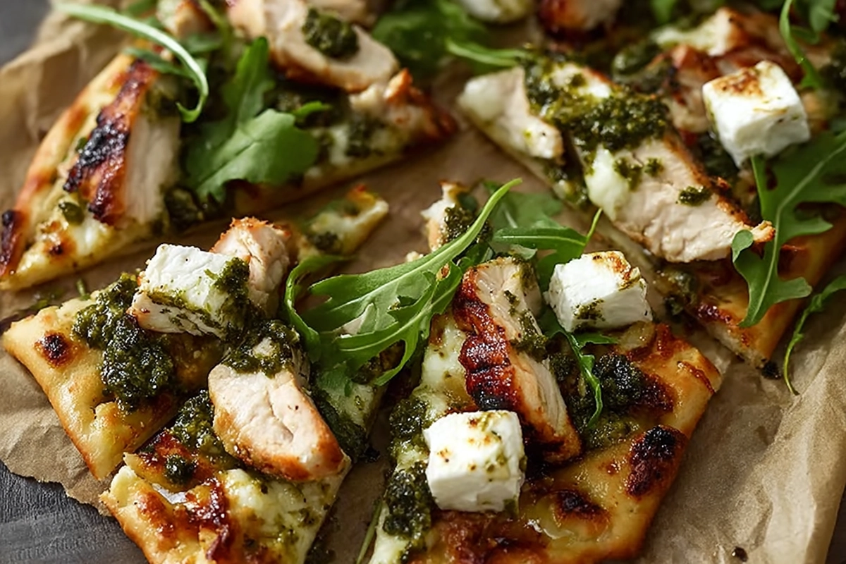 Pesto Chicken Flatbread