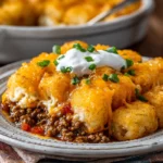 Tater Tot Casserole with Ground Beef