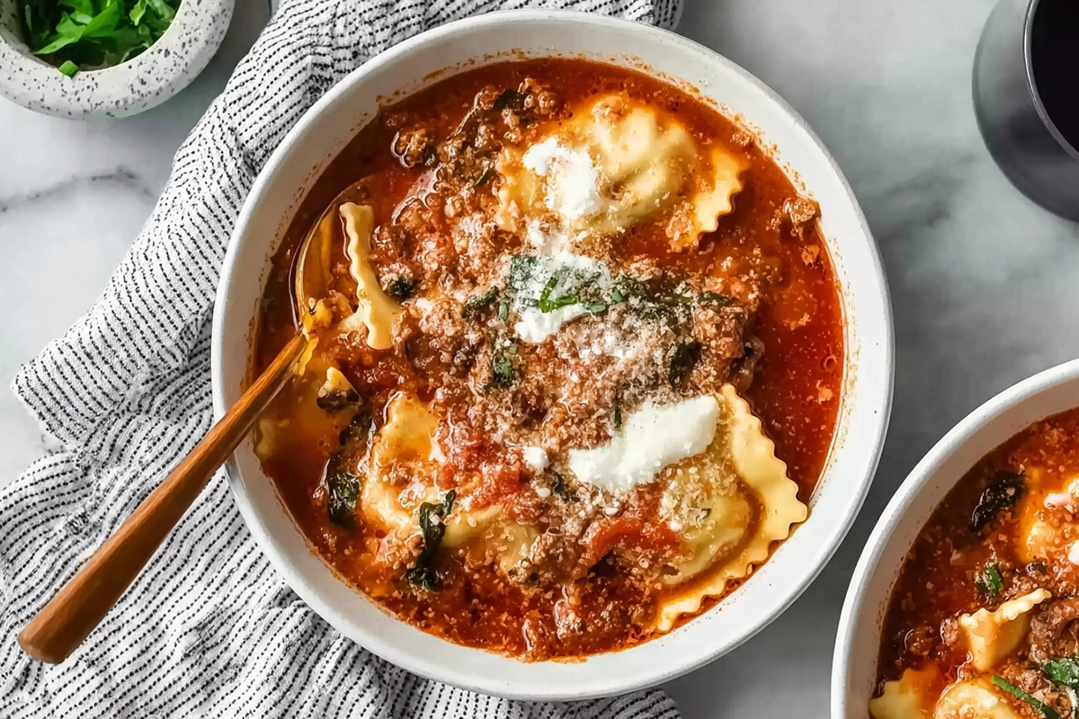TikTok Lasagna Soup: Your New Favorite Cheesy Soup Dinner in a Bowl 4 TikTok Lasagna Sou