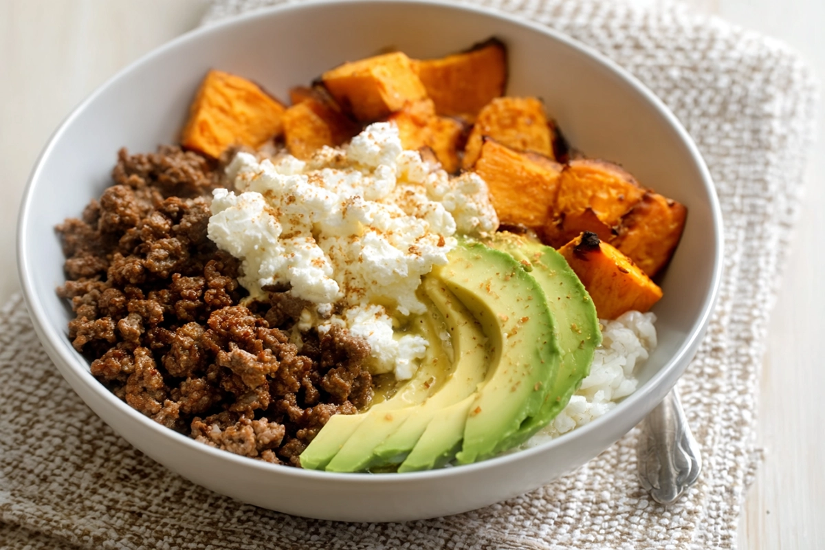 Hot Honey Ground Beef Bowls