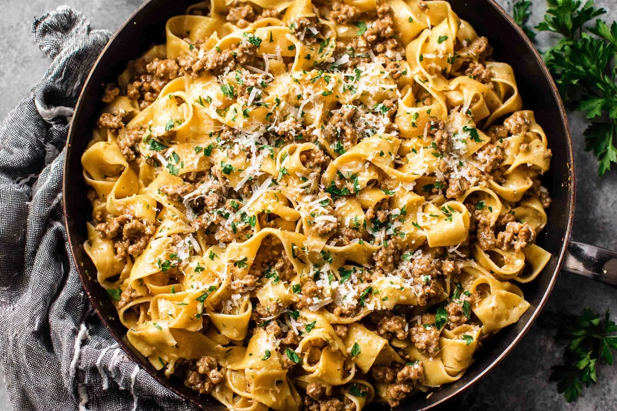 creamy turkey stroganoff