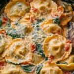 creamy tuscan ravioli soup