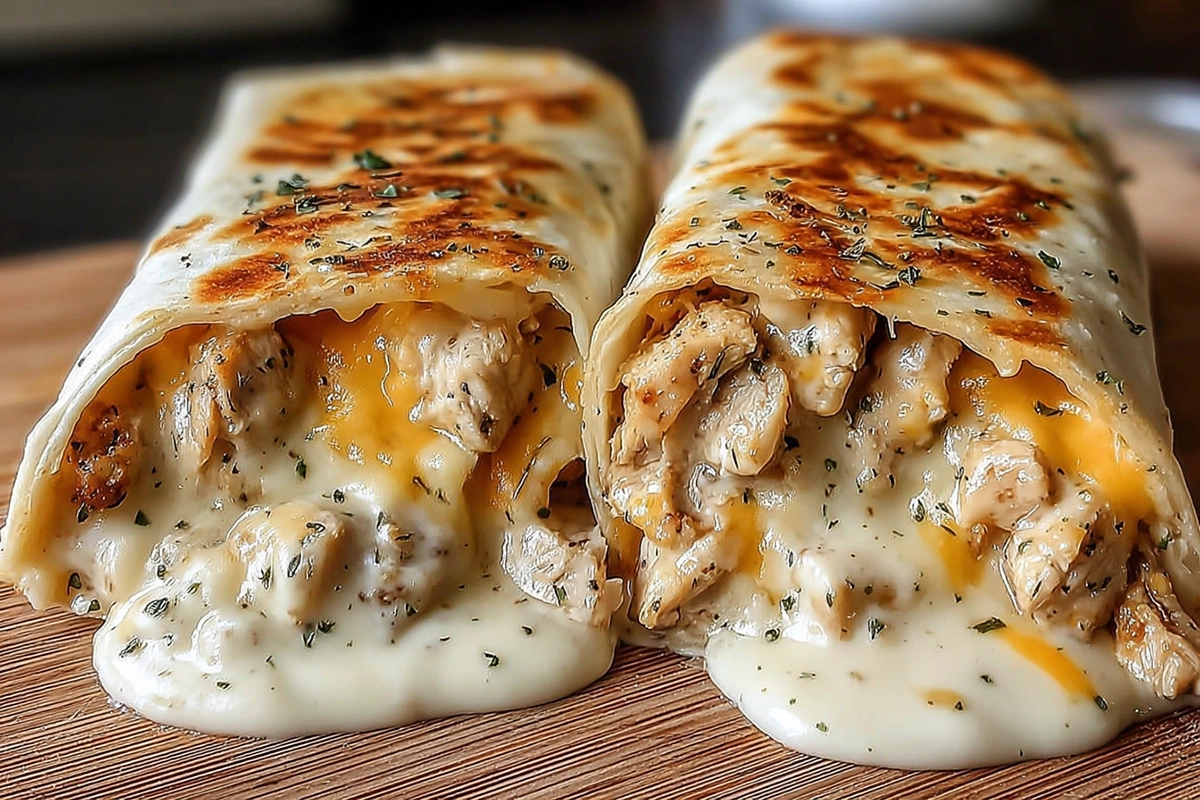 garlic chicken wraps