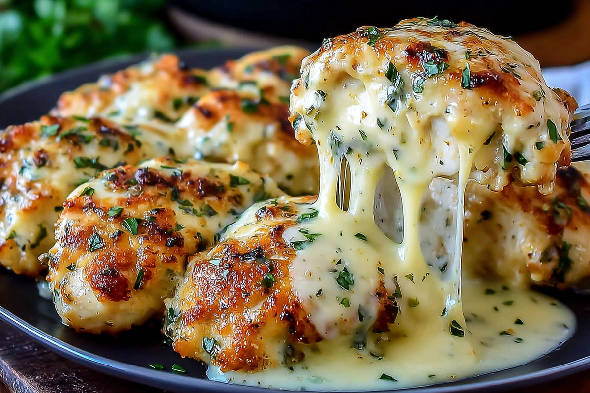 Creamy Garlic Sauce with Grilled Chicken Bites