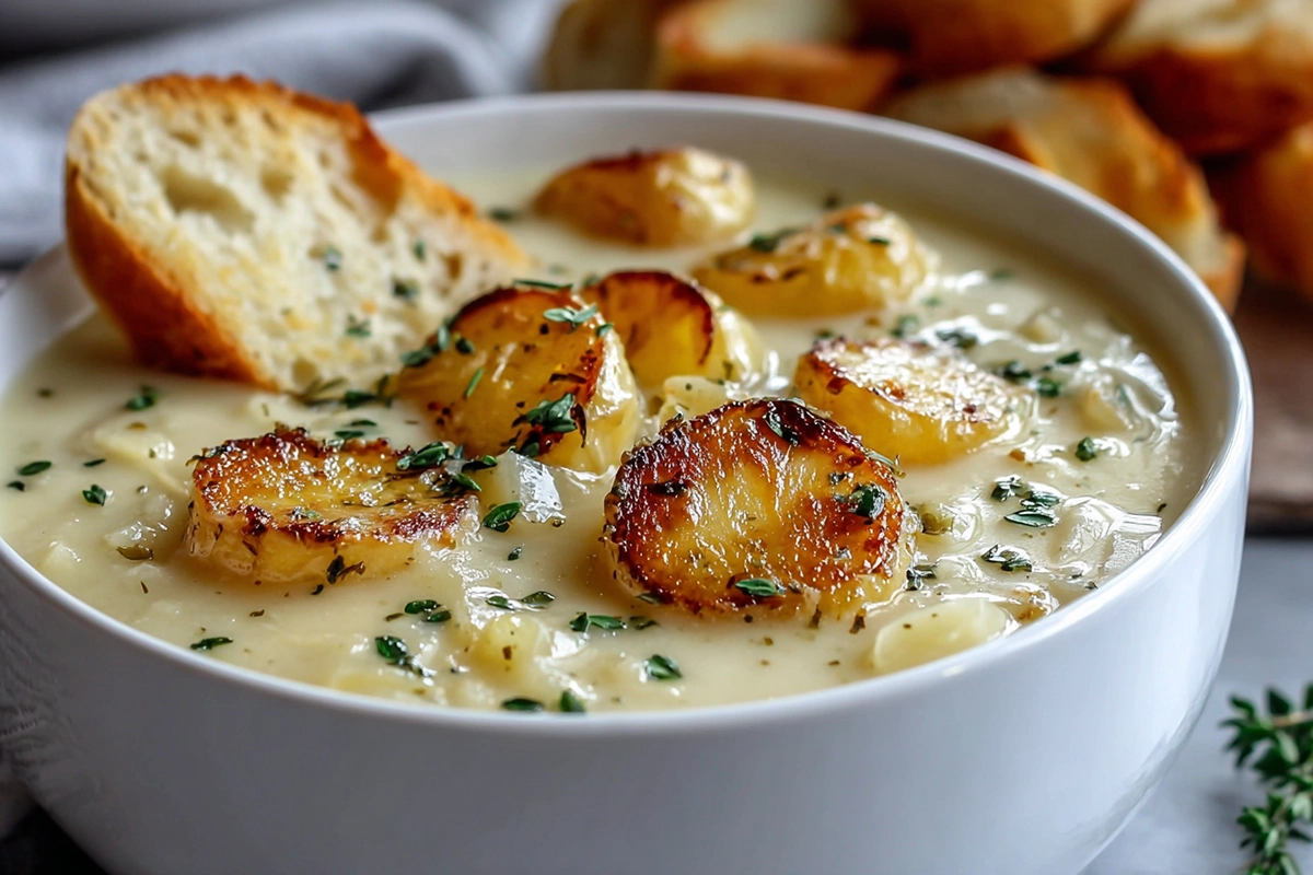 Rustic Country French Garlic Soup1
