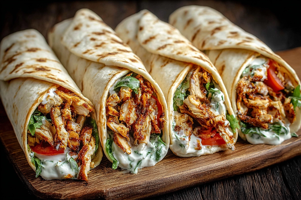 air fryer chicken wraps