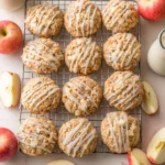 apple cinnamon oatmeal cookies with maple glaze