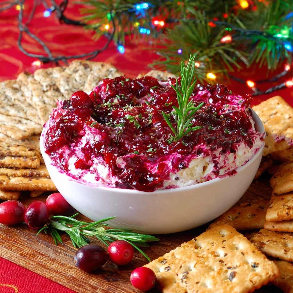 cranberry cream cheese dip holiday appetizer