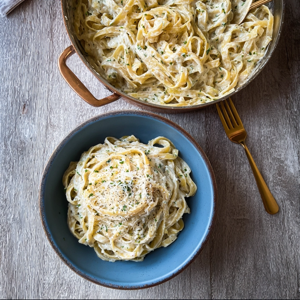 Fettuccine Alfredo Pasta creamy Italian dish