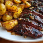 Honey Glazed Beef with Roasted Potatoes Dinner