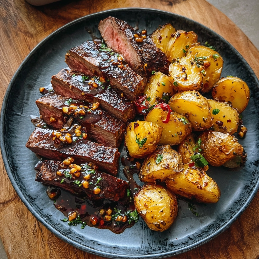 Honey Glazed Beef with Roasted Potatoes : The Sweet-Savory Beef Dinner You’ll Crave Tonight 5 Serving Honey Glazed Beef with Roasted Potatoes